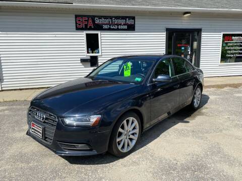 2013 Audi A4 for sale at Skelton's Foreign Auto LLC in West Bath ME