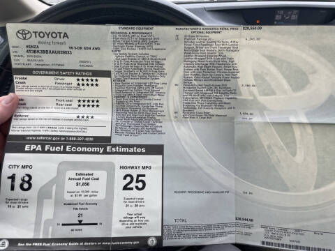 2010 Toyota Venza AWD V6