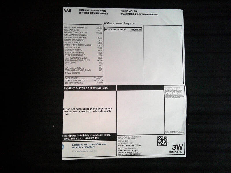 2019 Chevrolet Express 3500