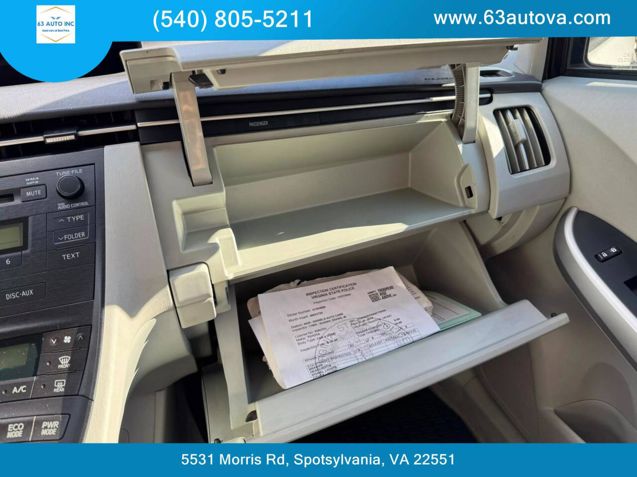 2010 Toyota Prius for sale at 63 Auto Inc in Spotsylvania, VA