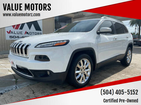 2015 Jeep Cherokee for sale at VALUE MOTORS in Kenner LA