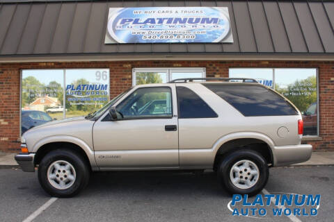2000 Chevrolet Blazer for sale at Platinum Auto World in Fredericksburg VA