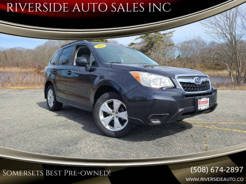 2016 Subaru Forester for sale at RIVERSIDE AUTO SALES INC in Somerset MA