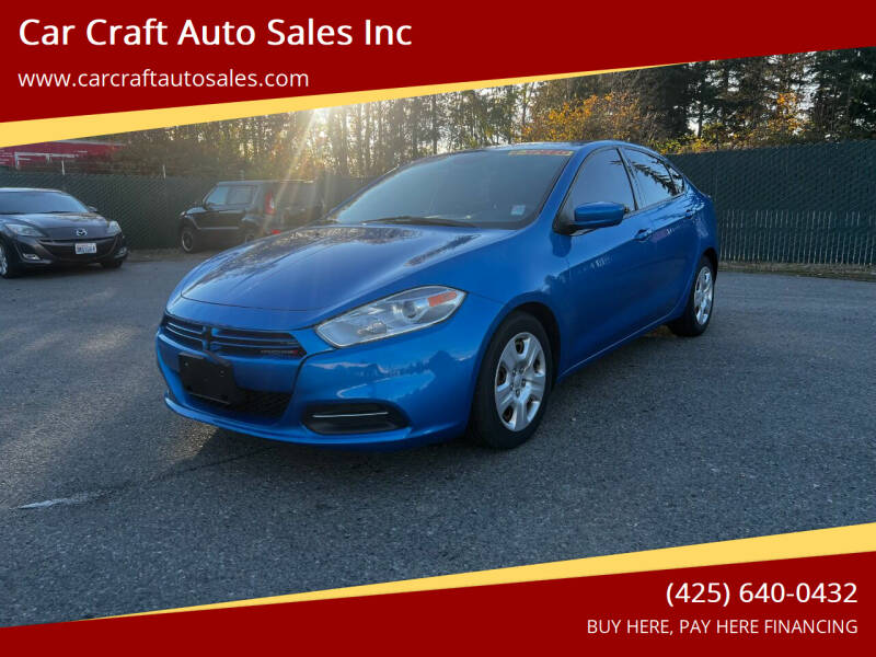 2016 Dodge Dart for sale at Car Craft Auto Sales Inc in Lynnwood WA