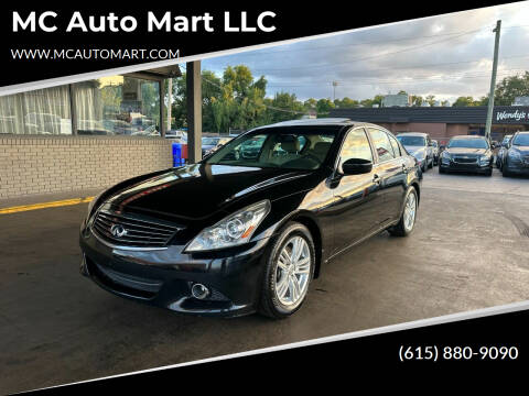 2011 Infiniti G37 Sedan for sale at MC Auto Mart LLC in Hermitage TN