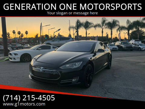 2013 Tesla Model S for sale at GENERATION ONE MOTORSPORTS in La Habra CA