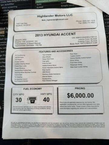2013 Hyundai Accent SE
