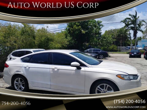 2018 Ford Fusion for sale at Auto World US Corp in Plantation FL