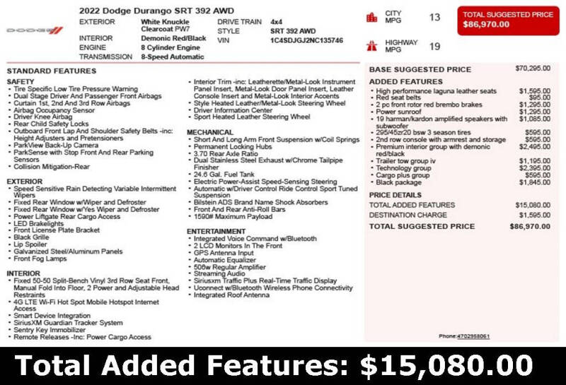 2022 Dodge Durango SRT 392