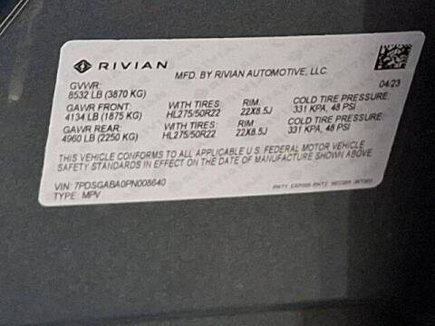 2023 Rivian R1S Adventure