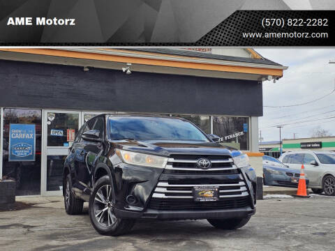 2018 Toyota Highlander for sale at AME Motorz in Wilkes Barre PA