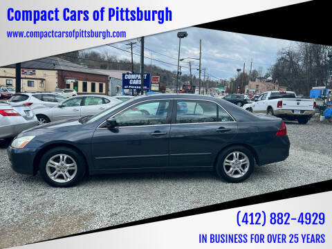2006 Honda Accord for sale at Compact Cars of Pittsburgh in Pittsburgh PA