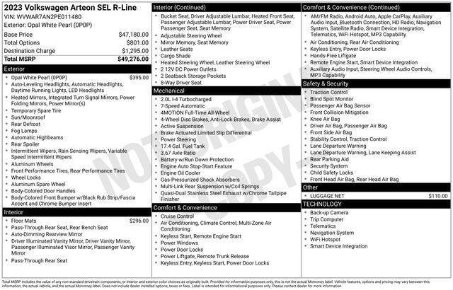 2023 Volkswagen Arteon SEL R-Line 4Motion