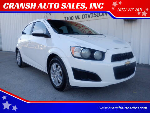 2014 Chevrolet Sonic for sale at CRANSH AUTO SALES, INC in Arlington TX