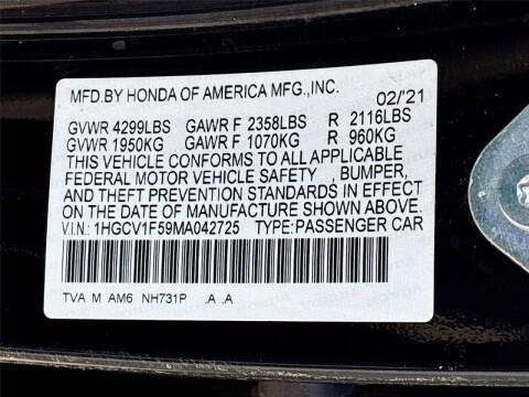 2021 Honda Accord EX-L