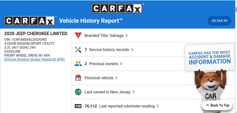 2020 Jeep Cherokee Limited