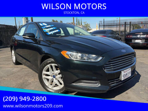 2014 Ford Fusion for sale at WILSON MOTORS in Stockton CA