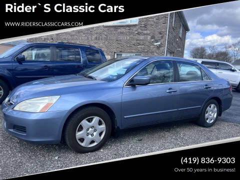 2007 Honda Accord for sale at Rider`s Classic Cars in Millbury OH