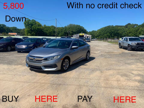 2016 Honda Civic for sale at First Choice Financial LLC in Semmes AL