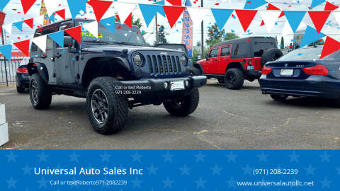 2013 Jeep Wrangler Unlimited for sale at Universal Auto Sales Inc in Salem OR