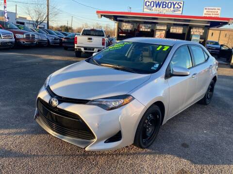 2017 Toyota Corolla for sale at Cow Boys Auto Sales LLC in Garland TX
