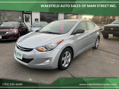 2012 Hyundai Elantra for sale at Wakefield Auto Sales of Main Street Inc. in Wakefield MA