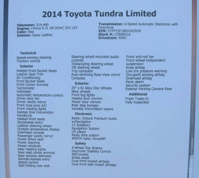 2014 Toyota Tundra Limited