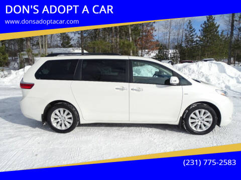 2016 Toyota Sienna for sale at DON'S ADOPT A CAR in Cadillac MI