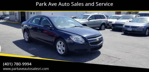 2011 Chevrolet Malibu for sale at Park Ave Auto Sales and Service in Cranston RI