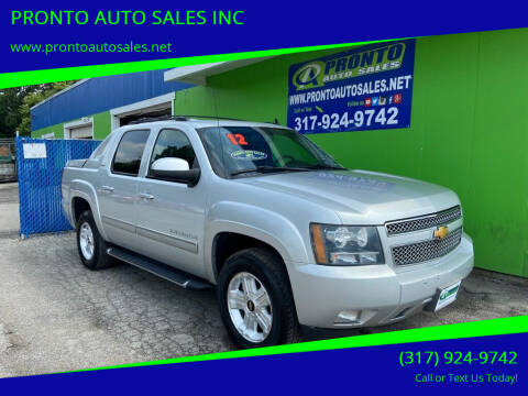 2012 Chevrolet Avalanche for sale at PRONTO AUTO SALES INC in Indianapolis IN