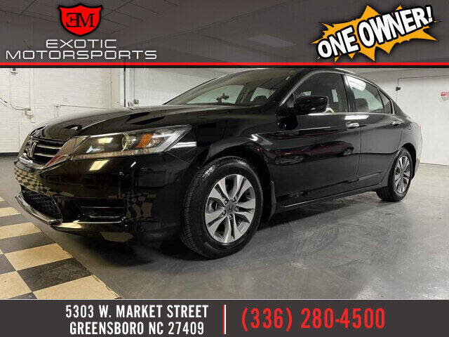 2015 Honda Accord for sale at Exotic Motorsports in Greensboro NC