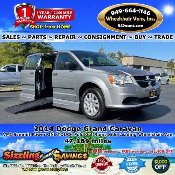 2014 Dodge Grand Caravan for sale at Wheelchair Vans Inc - New and Used in Laguna Hills CA