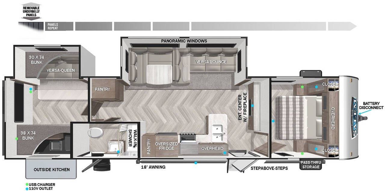 2021 Forest River Salem Cruise Lite for sale at Get Away RV Sales in Templeton, CA