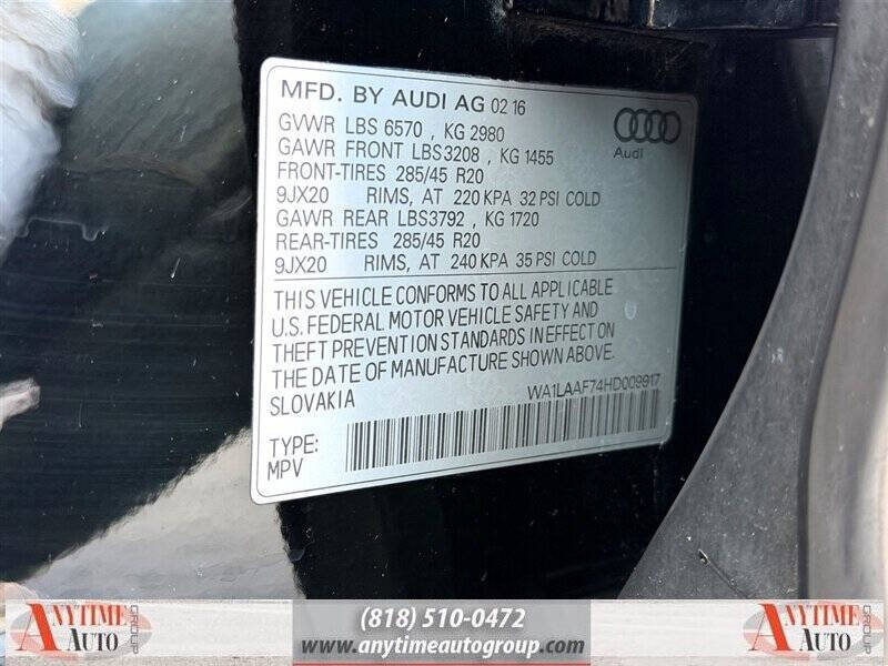 2017 Audi Q7 3.0T quattro Premium Plus