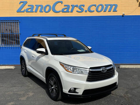 2016 Toyota Highlander for sale at Zano Cars in Tucson AZ