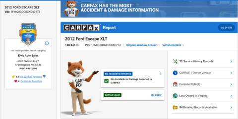 2012 Ford Escape XLT