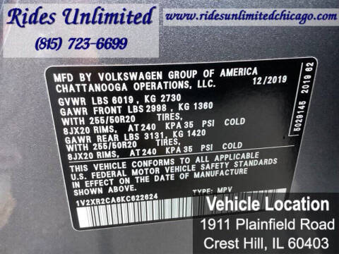 2019 Volkswagen Atlas V6 SE R-Line 4Motion