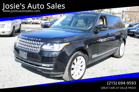 2014 Land Rover Range Rover for sale at Josie's Auto Sales in Gilbertsville PA