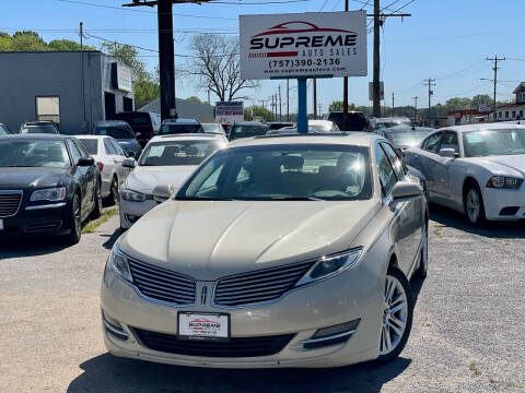 2014 Lincoln MKZ for sale at Supreme Auto Sales in Chesapeake VA
