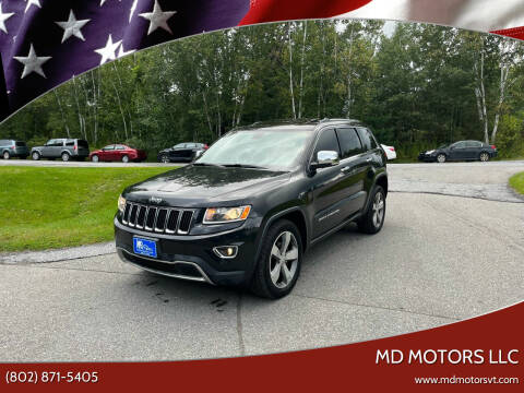 2014 Jeep Grand Cherokee for sale at MD Motors LLC in Williston VT