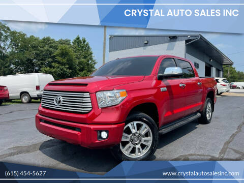 2016 Toyota Tundra for sale at Crystal Auto Sales Inc in Nashville TN