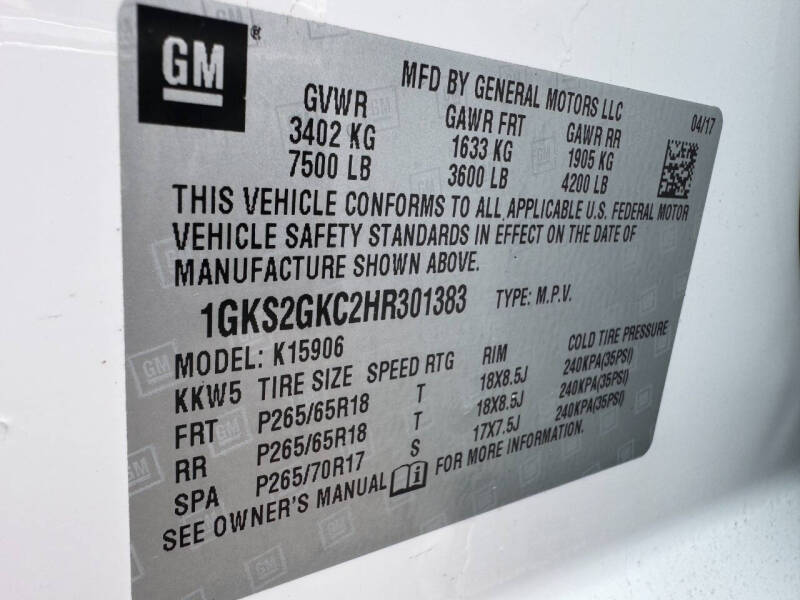 2017 GMC Yukon XL SLT