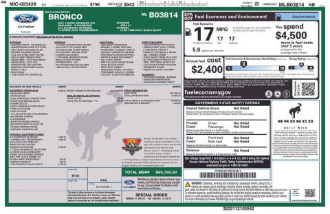 2021 Ford Bronco Badlands Advanced