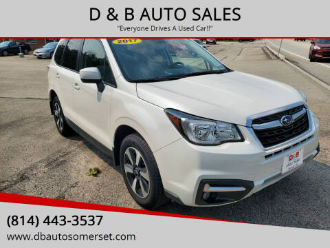 2017 Subaru Forester for sale at D & B AUTO SALES in Somerset PA