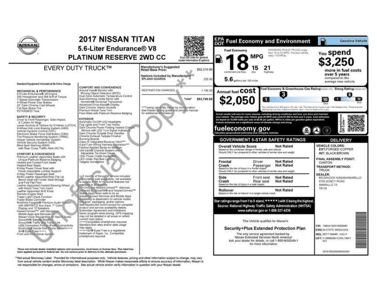 2017 Nissan Titan Platinum Reserve