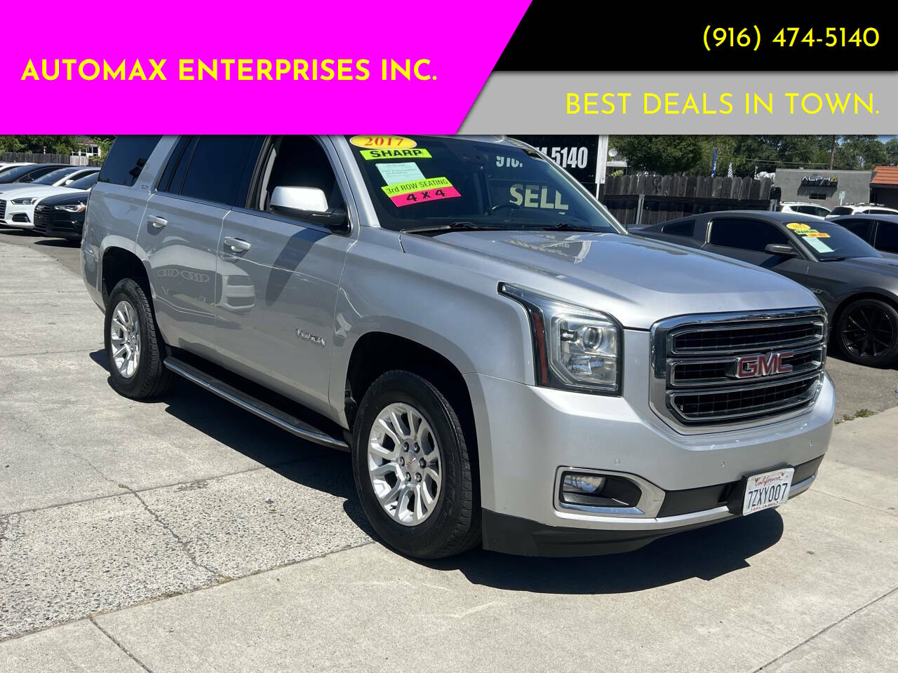 Silver 2017 GMC Yukon SUV / Crossover Four-Wheel Drive 6-Speed Automatic