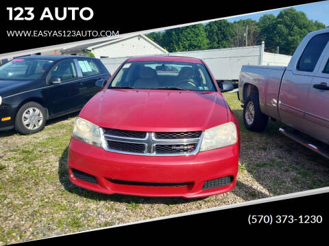 2013 Dodge Avenger for sale at 123 AUTO in Kulpmont PA