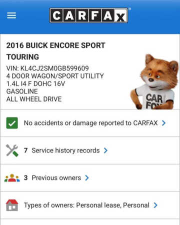 2016 Buick Encore Sport Touring