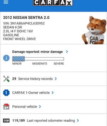 2012 Nissan Sentra 2.0 S