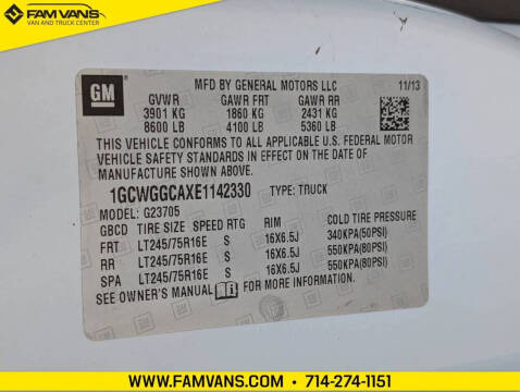 2014 Chevrolet Express 2500